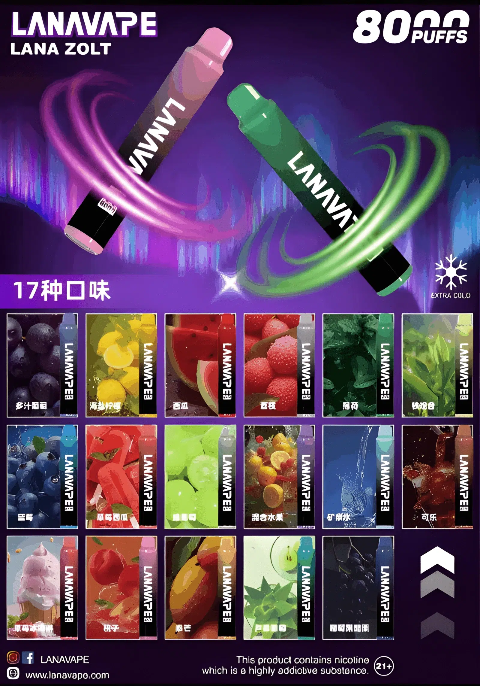 lana-8000口拋棄式電子煙.webp LANA 8000口拋棄式電子煙/LANA ZOLT 8000 PUFFS/台灣現貨