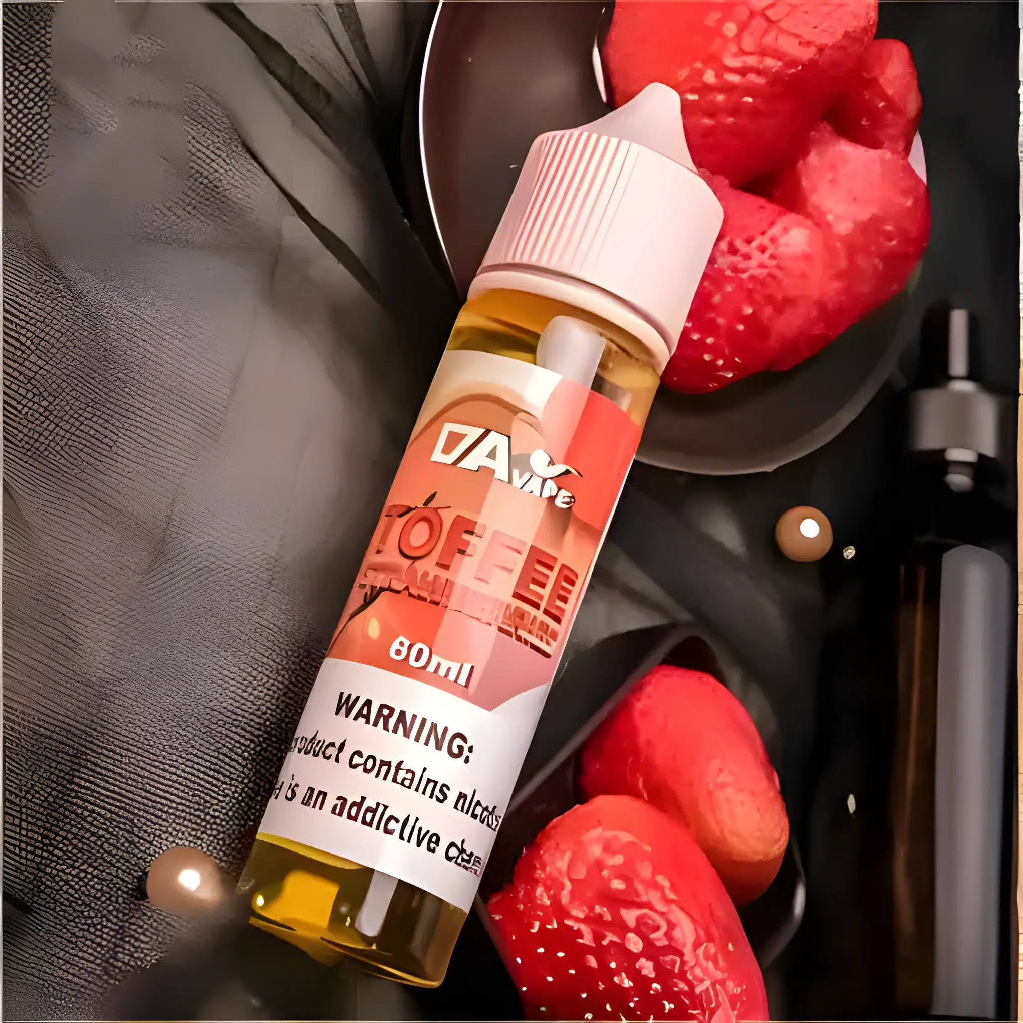 草莓太妃糖大煙.webp DAVAPE TOFFEE STRAWBERRIES煙油 草莓太妃糖 30ml/60ml(0/30mg) 711到付